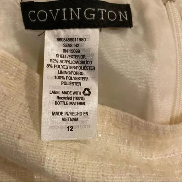 Covington white textured shimmer skirt - Picture 4 of 8